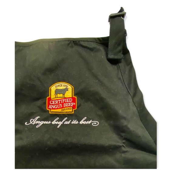 Server Black Angus Apron Full Embroidered With Logo 21” X 28" NEW Dad Gift - Picture 2 of 9